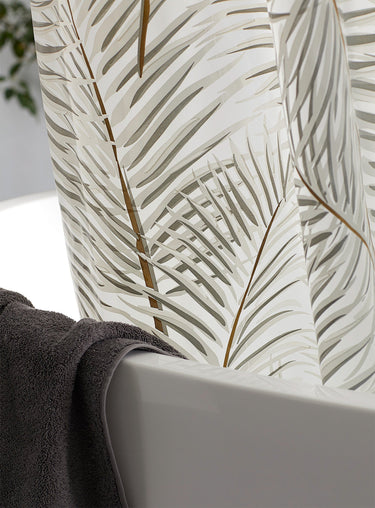 Palm leaves PEVA shower curtain